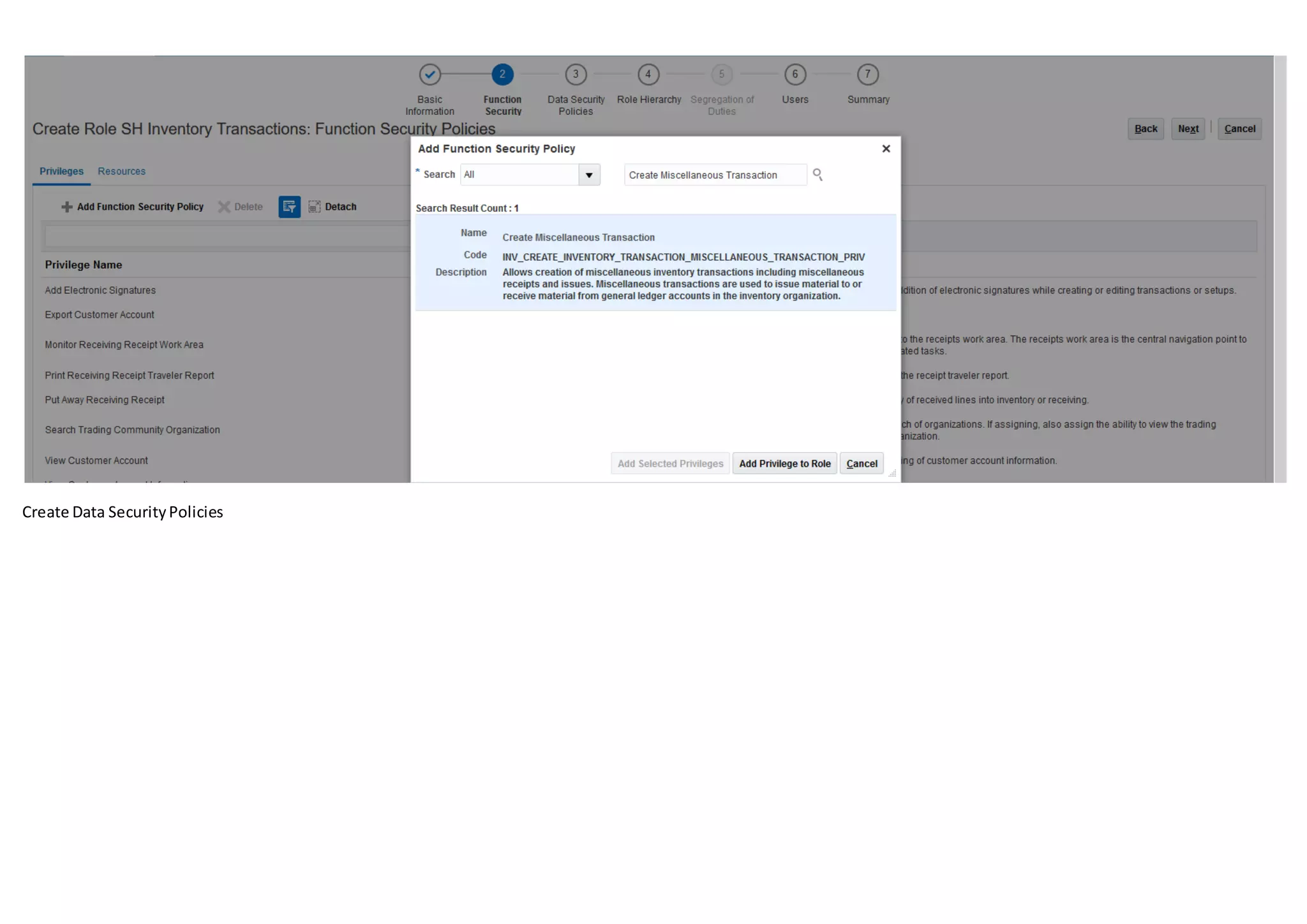 Create Data SecurityPolicies
