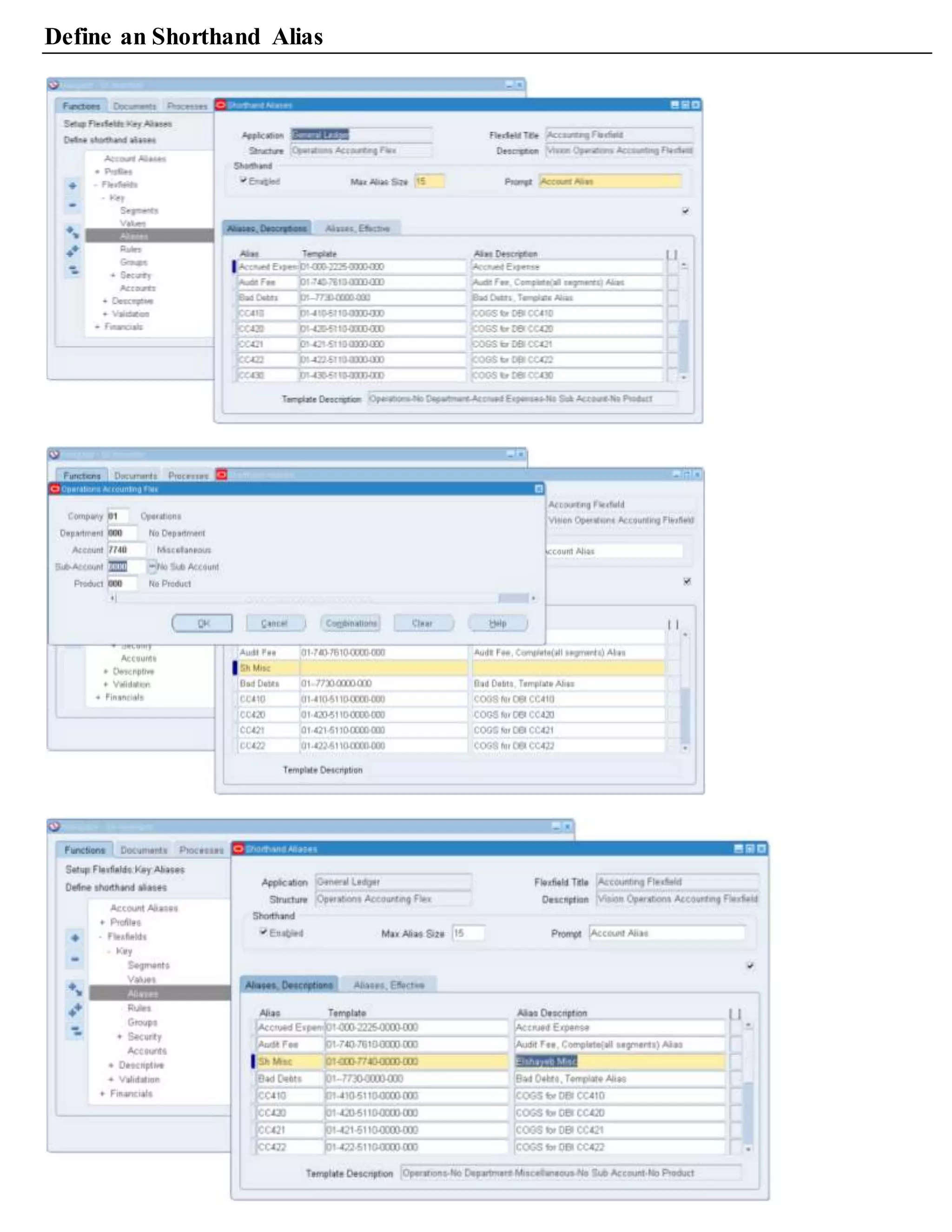 Define an Shorthand Alias
 
