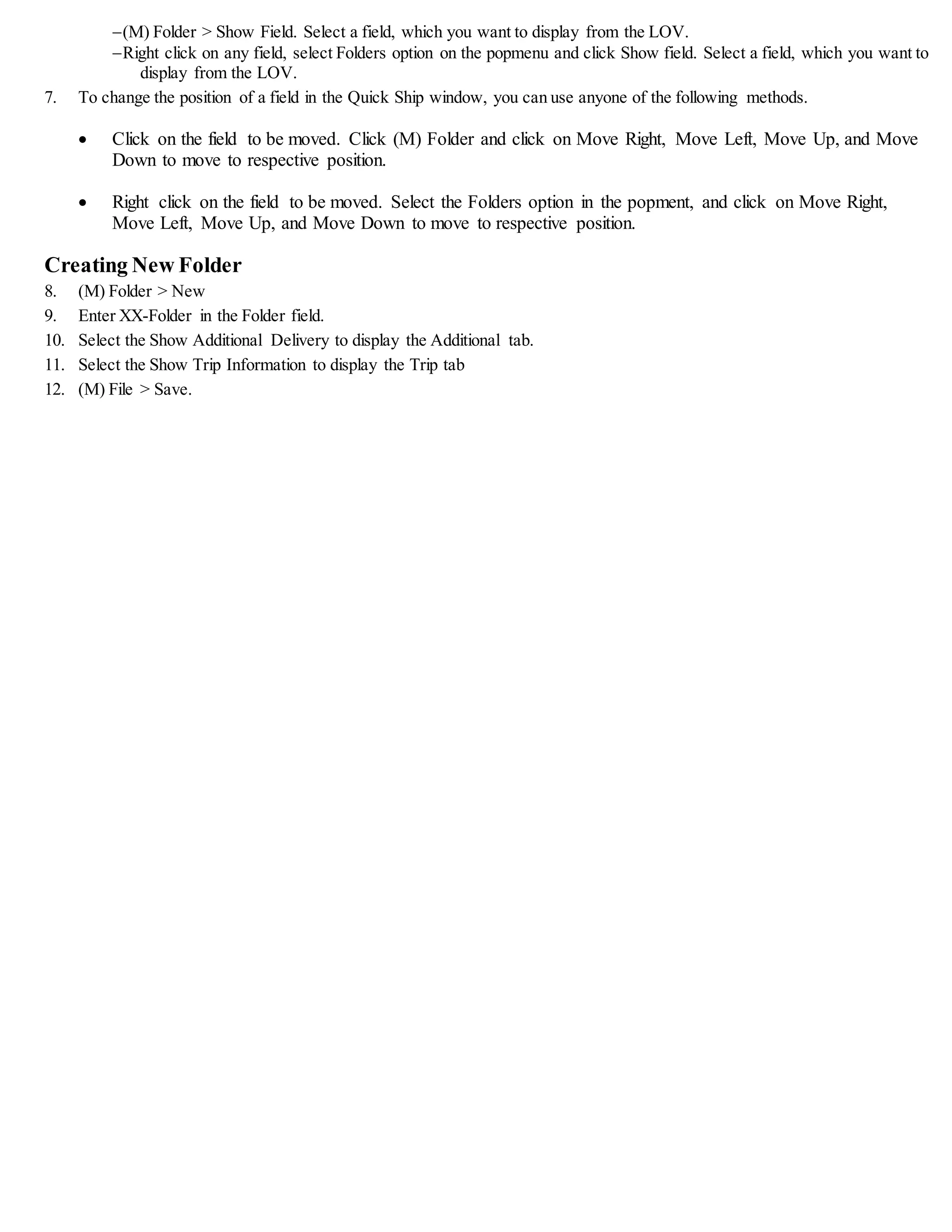 5. Save the new role.
Granting a Role to a User
You can grant a user a role in one organization or all organizations for a period of time.
The role is assigned to a userby a grant. The grant is specific to a particular user and defines the role(s) assigned to the user, the organization
where the grant is effective, the start date and optionally, an end date.
More than one grant can be assigned if the user requires different access controls to more than one organization.
The start and end dates for grants can overlap.
For example, if a user requires full-access privileges to three organizations and view-only access to a fourth, the user must be assigned four
grants—one for each respective organization (three full-access and one view-only grant).
However, if only one grant is assigned,that grant becomes the default grant for the user.
In addition, the grant has the following requirements:
• A grant may or may not have one inventory organization selected.
• Many grants can be assigned for each role.
• A user can have one or more grants.If the userdoes not have any grant (expired, effective, or future), the default is view-only access to all
organizations. If the user has grants,the user's access is controlled by the effective grants. If there are overlapping gran ts in the same
organization or an intersection of grant date ranges,the union of grant privileges controls the user's access.
• A grant cannot be designated as the default grant. A role can be assigned to a userthat spans all organizations instead of g ranting a unique
grant per organization. If an organization is not specified, the grant is applicable to all organizations.
Warehouse Organization
A grant can have one or all inventory organizations. If an organization is not specified, the grant is applicable to all organizations.
 