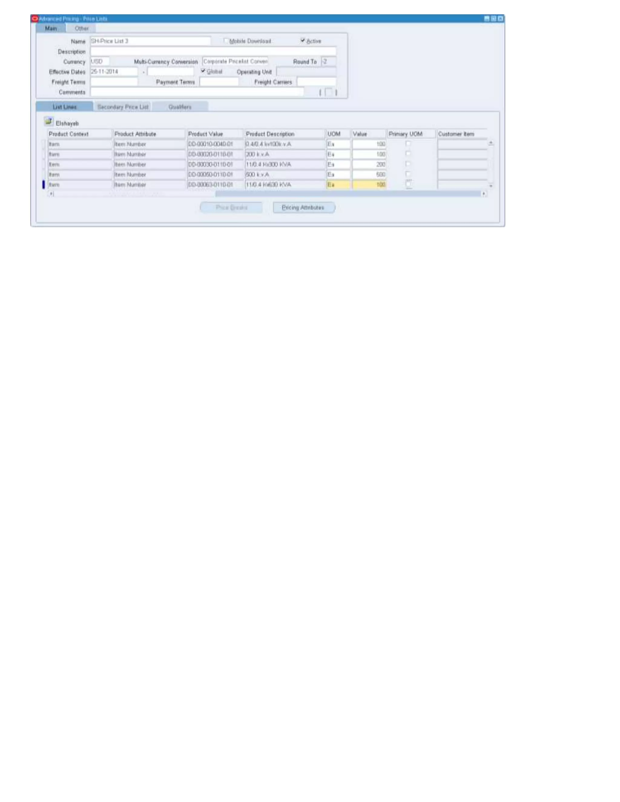 Practice - Viewing Tax Setups
Overview
In this practice you will learn how view tax setups in Oracle Order Management
Tasks
1. Navigate to the Transaction Types window in Order Management.
2. Find the tax related fields and determine the tax events.
(N) Order Management > Setup > Transaction Types > Define
7. (T) Finance
8. Navigate to the Receivables Transaction Type field and use the list of values to view the applicable options.
9. Navigate to the Tax Event field and use the list of values to view the applicable options.
 