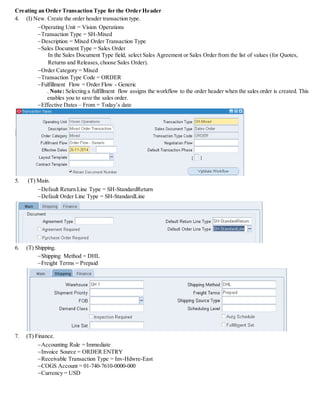 Oracle Order Entry From R12 Elshayeb Oracle R12 Order Management | DOCX