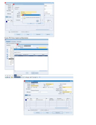 Create PO From Approved Quotation
 