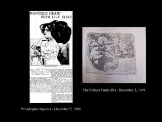 Philadelphia Inquirer - December 5, 1909 The Elkhart Truth (IN) - December 2, 1909 