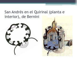 San Andrés en el Quirinal (planta e
interior), de Bernini
 