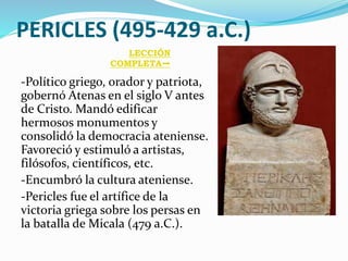 EL SIGLO DE PERICLES | PPTX