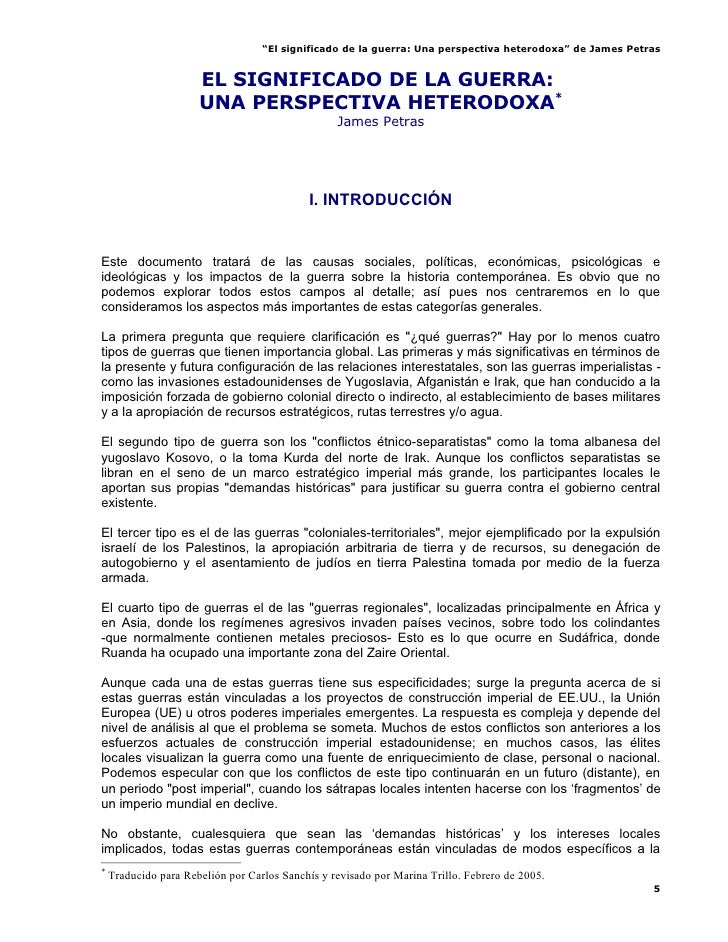 El Significado De La Guerra James Petras