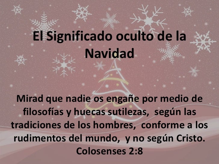 El significado oculto de la navidad