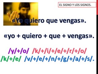 EL SIGNO Y LOS SIGNOS.
 