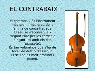 Contrabix Instrument Els instruments de corda | PPTX