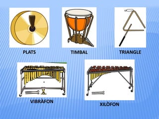 PLATS TIMBAL TRIANGLE
XILÒFON
VIBRÀFON
 