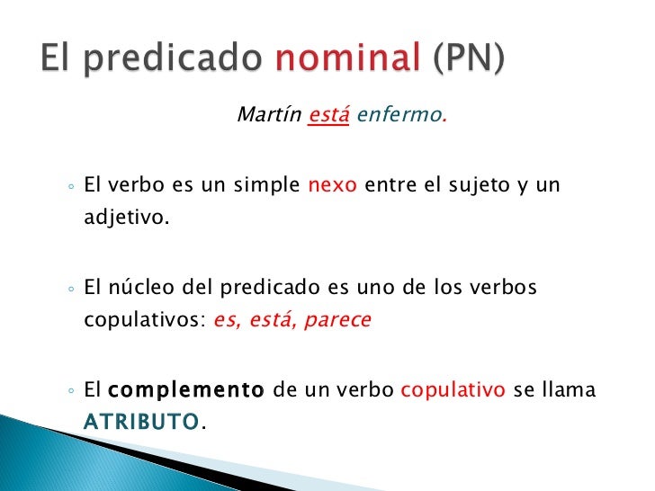 El sintagma verbal predicado