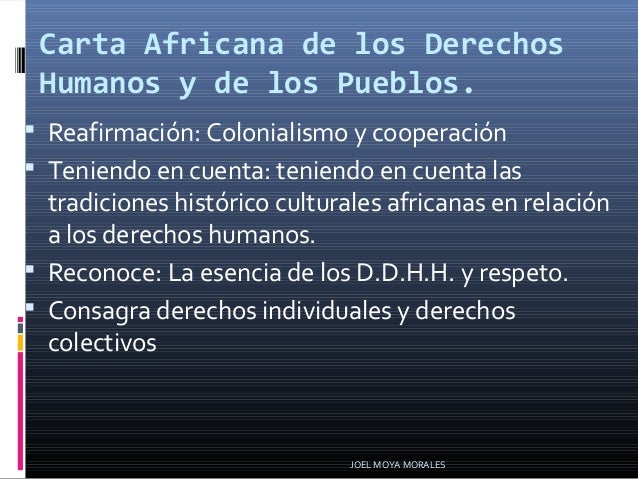 El sistema africano de derechos humanos