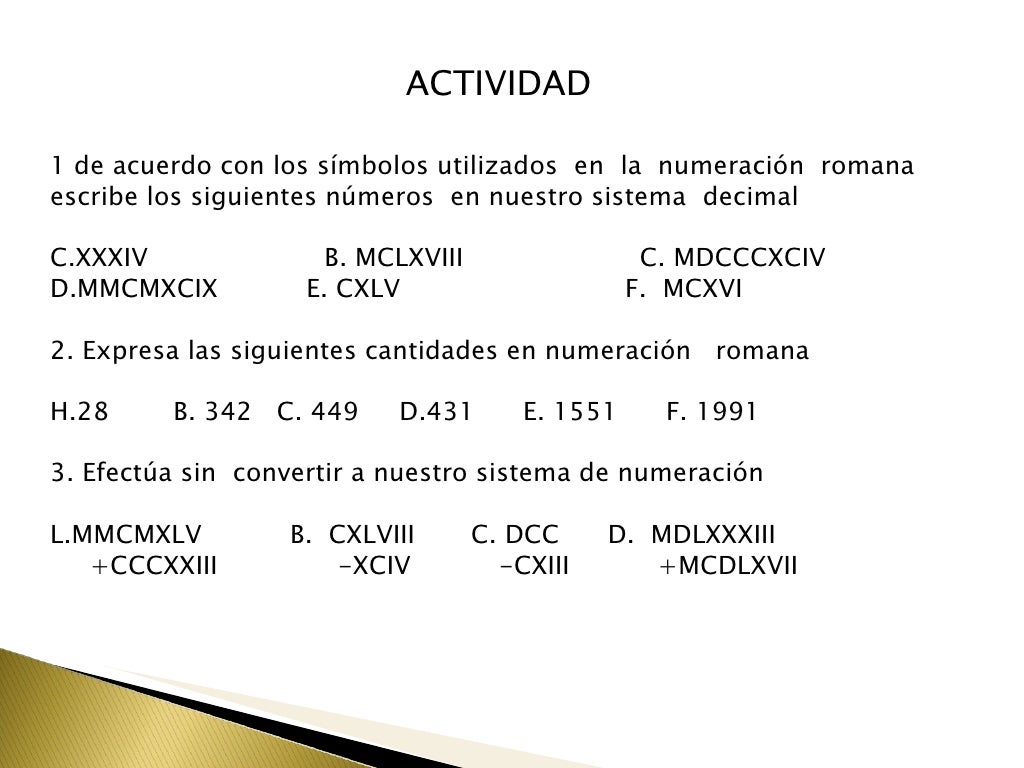 Traduccion De Numeros Romanos A Arabigos El Sistema De NúMeracióN Romana Eduardol Felipa Heidy