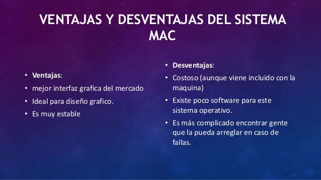 El sistema operativo mac