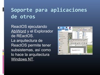 El sistema operativo reactOs | PPT