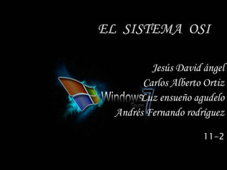 Jesús David ángel
      Carlos Alberto Ortiz
     Luz ensueño agudelo
Andrés Fernando rodríguez

                    11-2
 