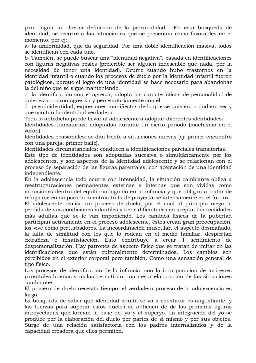 El síndrome de la adolescencia normal aberastury . knobel