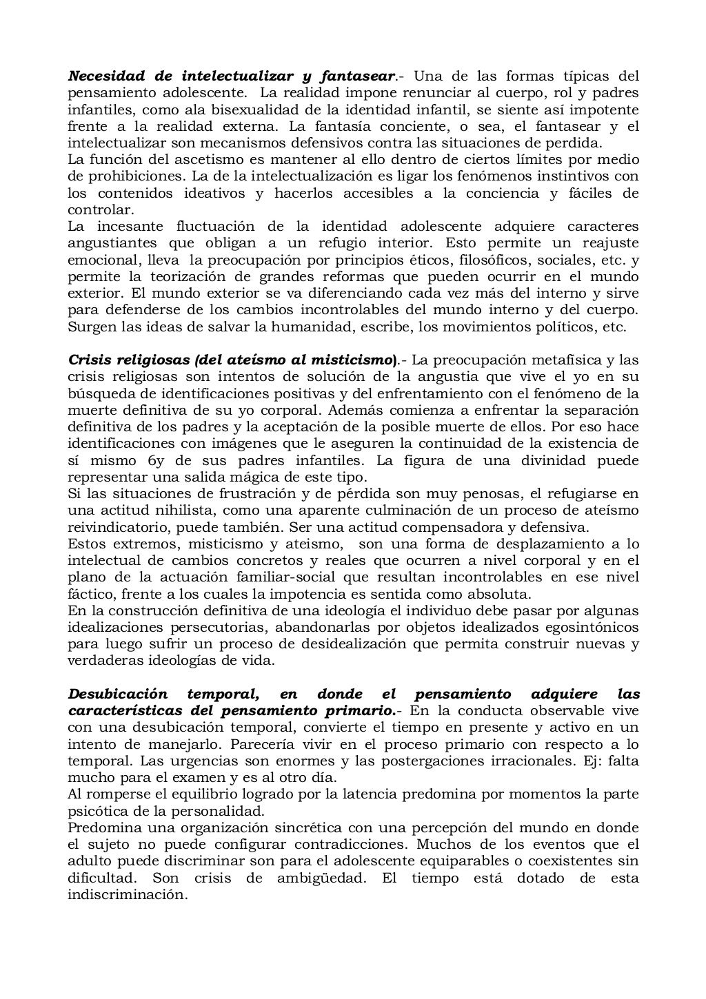 El síndrome de la adolescencia normal aberastury . knobel