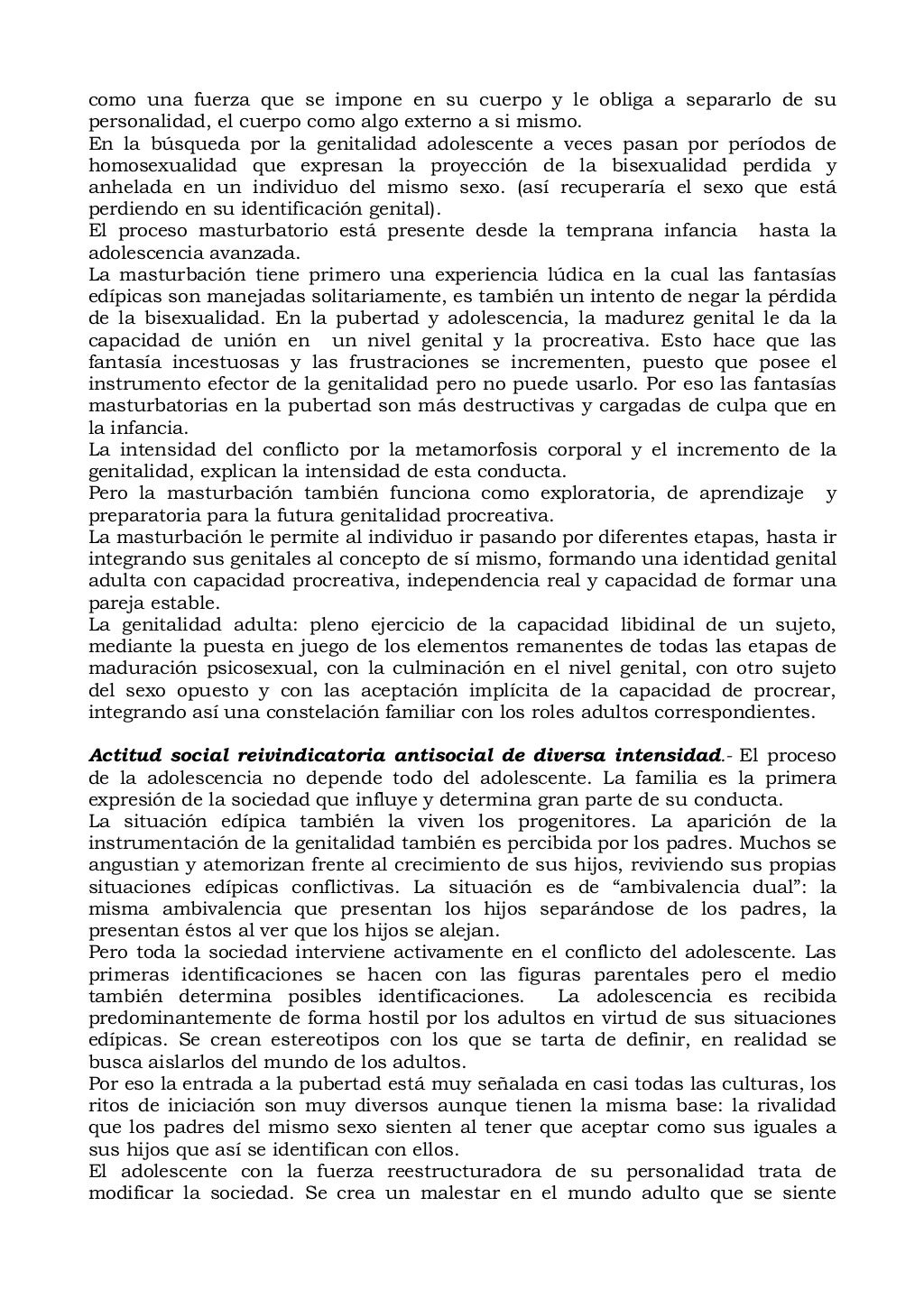 El síndrome de la adolescencia normal aberastury . knobel