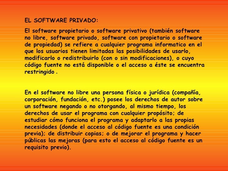 El Software Privado