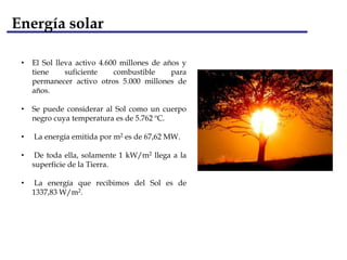 La energía solar en la Tierra