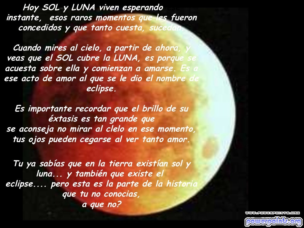 El sol y la luna, una historia de amor imposible