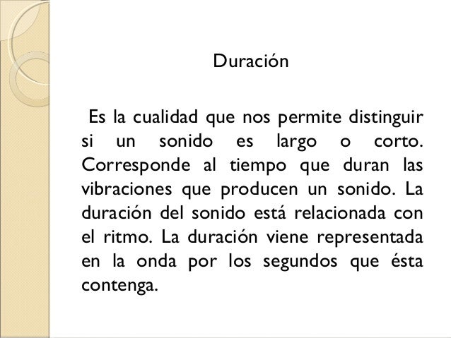 El sonido y sus cualidades