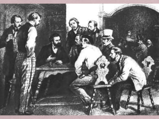 Engels encunyà el terme en un sentit pejoratiu, car aconseguiren
pocs resultats pràctics.
Es tracta d’intel·lectuals il·lustrats amb preocupacions socials.
Critiquen el capitalisme (atur, explotació, crisis...), denuncien
l’individualisme i les desigualtats provocades per la concentració
de la propietat privada, desconfien de la política i dels polítics.
Busquen una societat justa i fraternal (benestar general). Ara bé,
no tenen un contingut revolucionari, són reformistes.
El socialisme utòpic
 