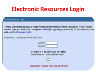 Electronic Resources Login 