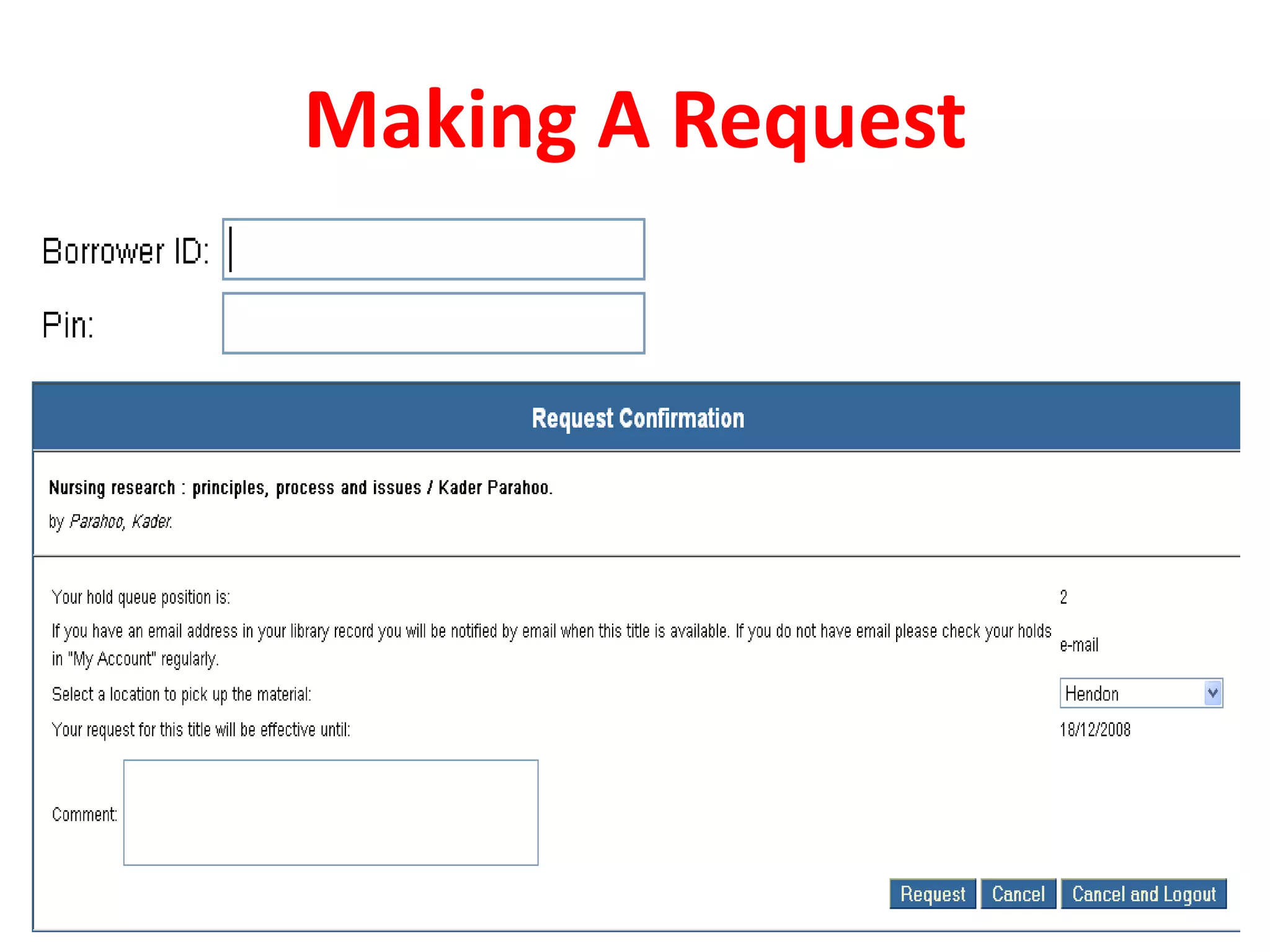 Making A Request