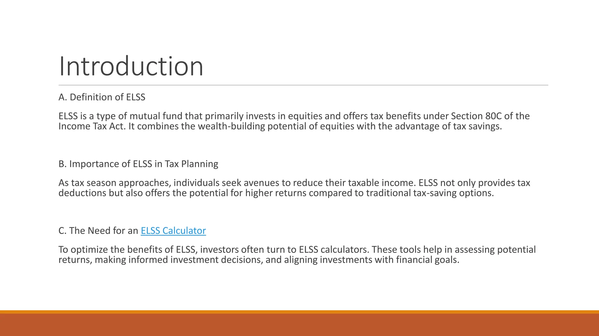 What is Elss Calculator and it's component.pptx