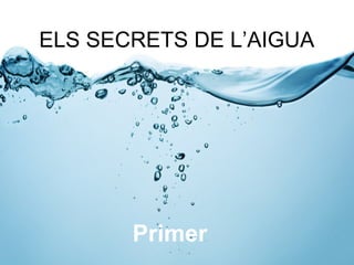 ELS SECRETS DE L’AIGUA
Primer
 
