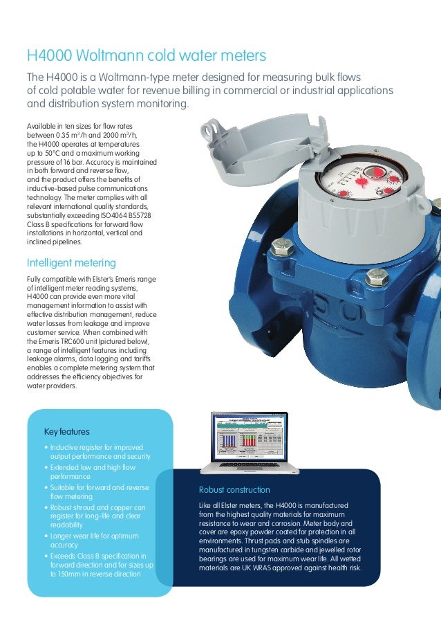 Elster H4000 Water Meter Product Brochure
