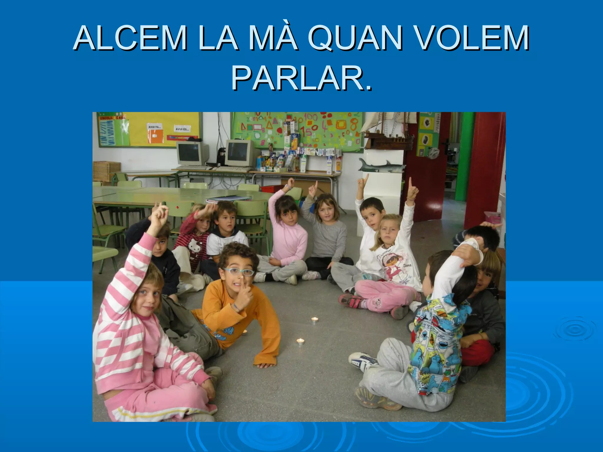 ALCEM LA MÀ QUAN VOLEMALCEM LA MÀ QUAN VOLEM
PARLAR.PARLAR.
 