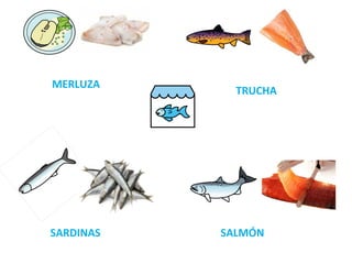 MERLUZA
TRUCHA
SARDINAS SALMÓN
 