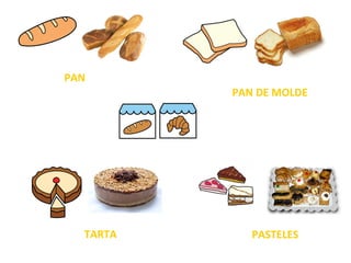 PAN
PAN DE MOLDE
TARTA PASTELES
 