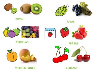 KIWIS
UVAS
CIRUELAS FRESAS
MELOCOTONES CEREZAS
 