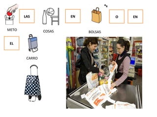 LAS EN O EN
EL
METO COSAS BOLSAS
CARRO
 