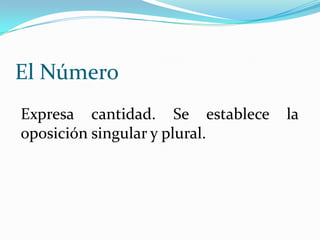 Accidentes del sustantivo