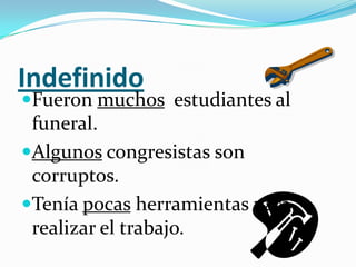 AdjetivoPalabra variable que se une al sustantivo para calificarlo o determinarlo.Ejm.aquellaemprendedoraFacultadorganizadanuestra