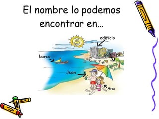 El nombre lo podemos encontrar en… 