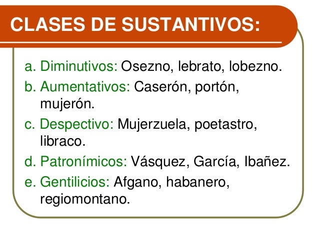 El sustantivo
