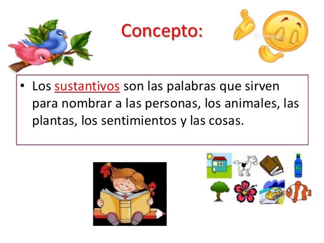 El sustantivo, su clasificación y algunos ejemplos.