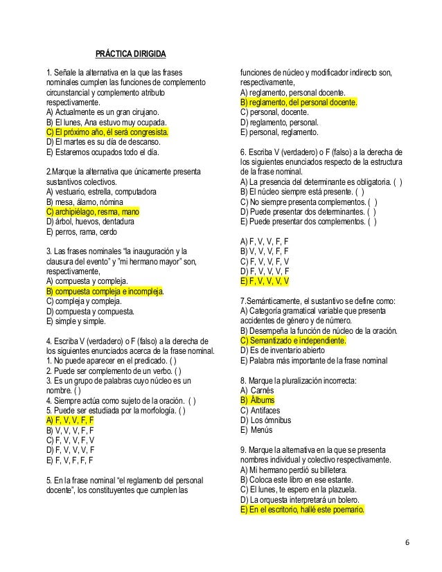 El Sustantivo Material De Clase