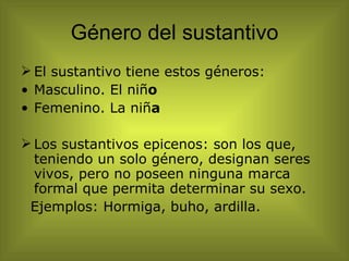 El sustantivo presentación | PPT