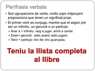 Pot Veb Els verbs | PPTX
