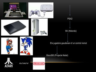 PSX2




                    Wii (Nitendo)




    Els jugadors gaudeixen d´un control remot




Xbox360 (Projecte Natal)
 
