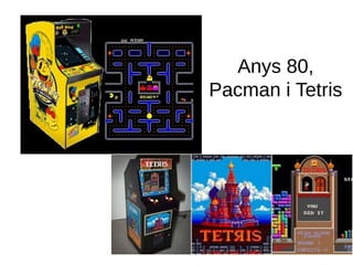 Anys 80,
Pacman i Tetris
 