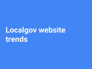 Localgov website
trends
 