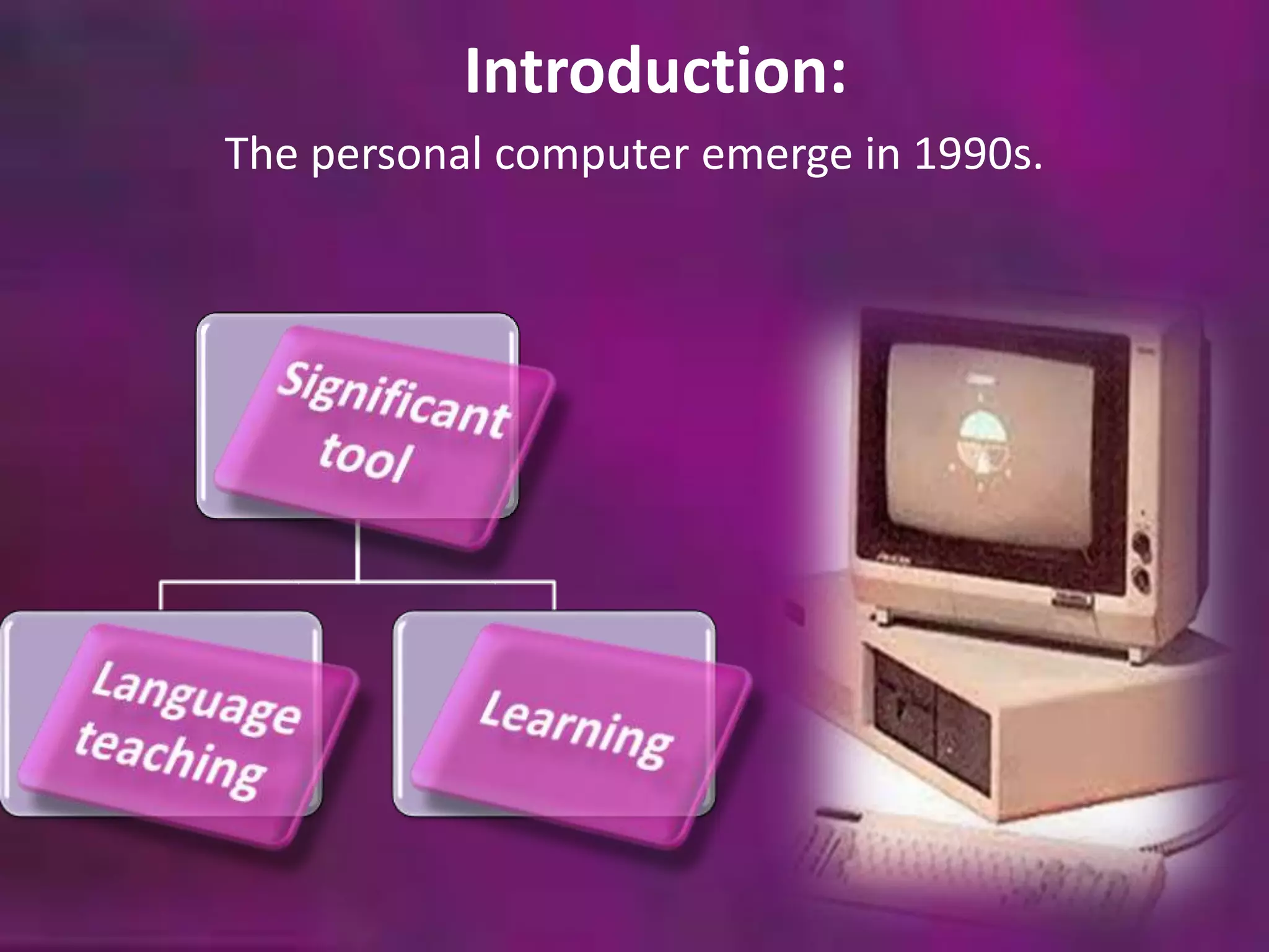 Introduction: 
The personal computer emerge in 1990s. 
 
